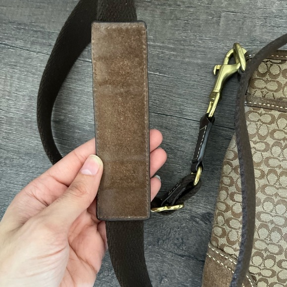 Coach Monogram Messenger suede/canvas Bag 1584 - Picture 6 of 16